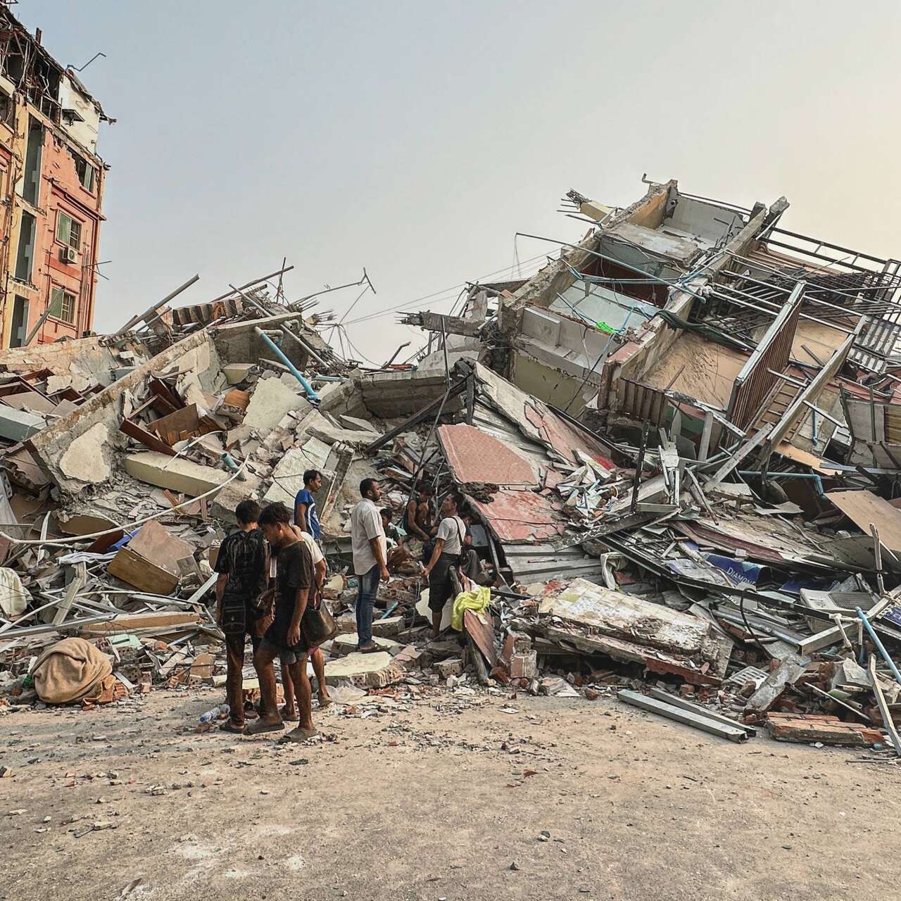 Myanmar earthquake damage 